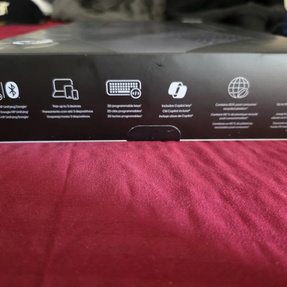 HP SEALED! NIB! 960 Ergonomic Wireless Keyboard in Black. R2S!!